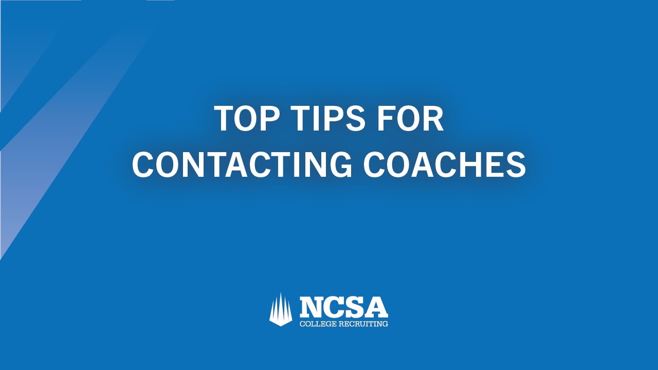 Top Tips For Contacting Coaches