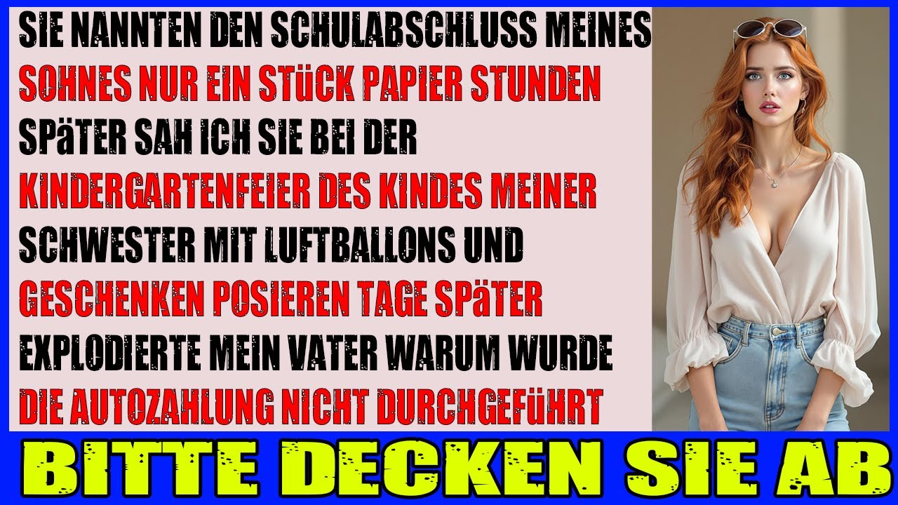 Sie nannten den Abschluss meines Sohnes wertlos Stunden später posierten sie bei meiner Schwester