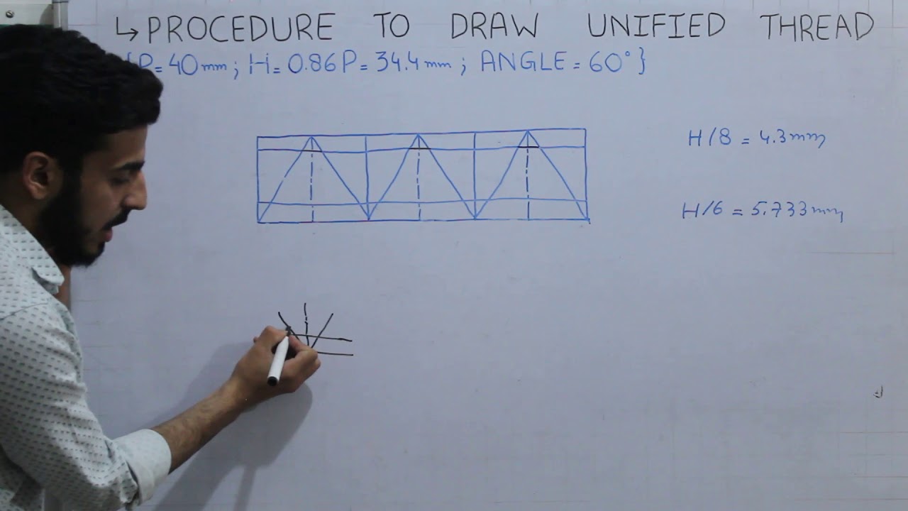 Lecture 8 - Procedure to draw a unified thread