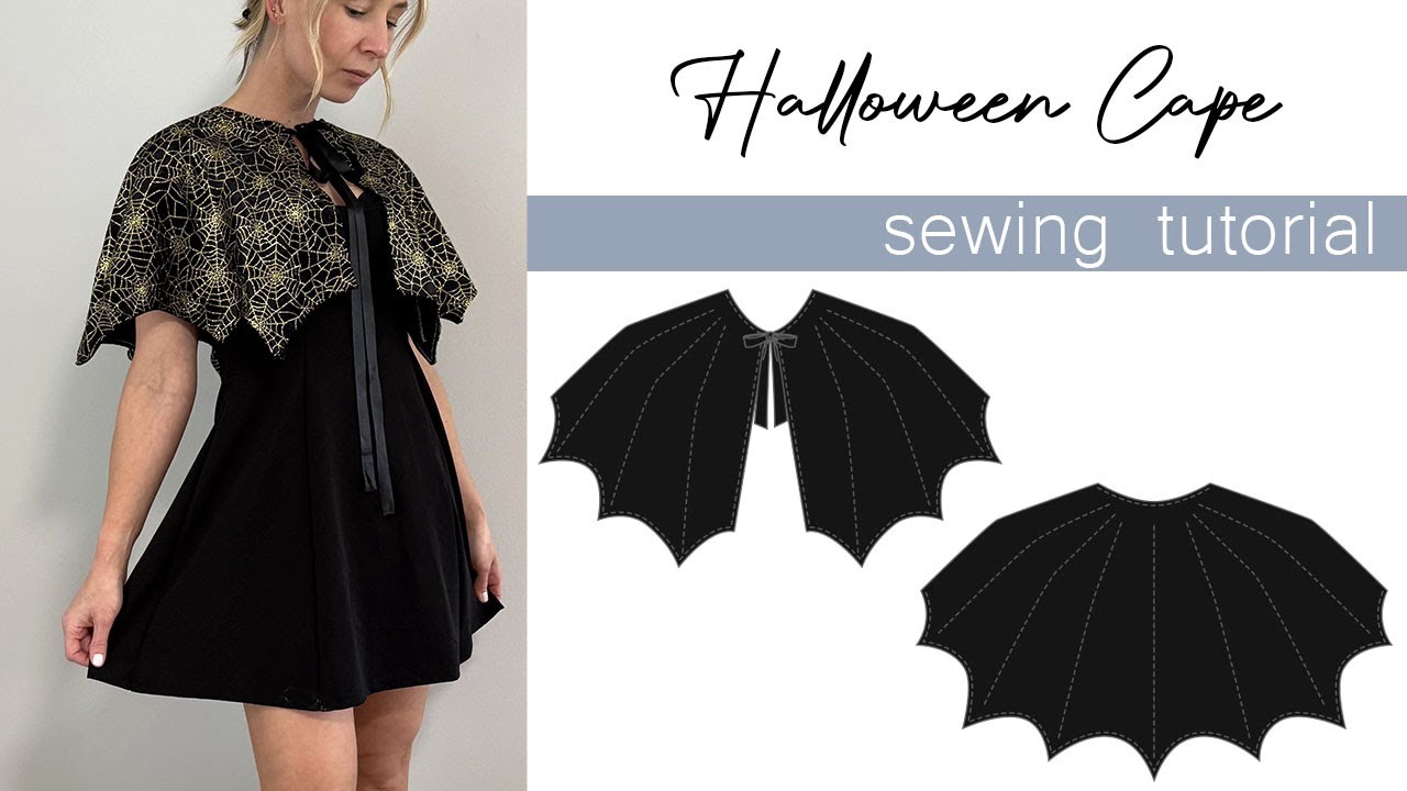 At The Seams Patterns - The Halloween Bat Cape - Sewing Tutorial