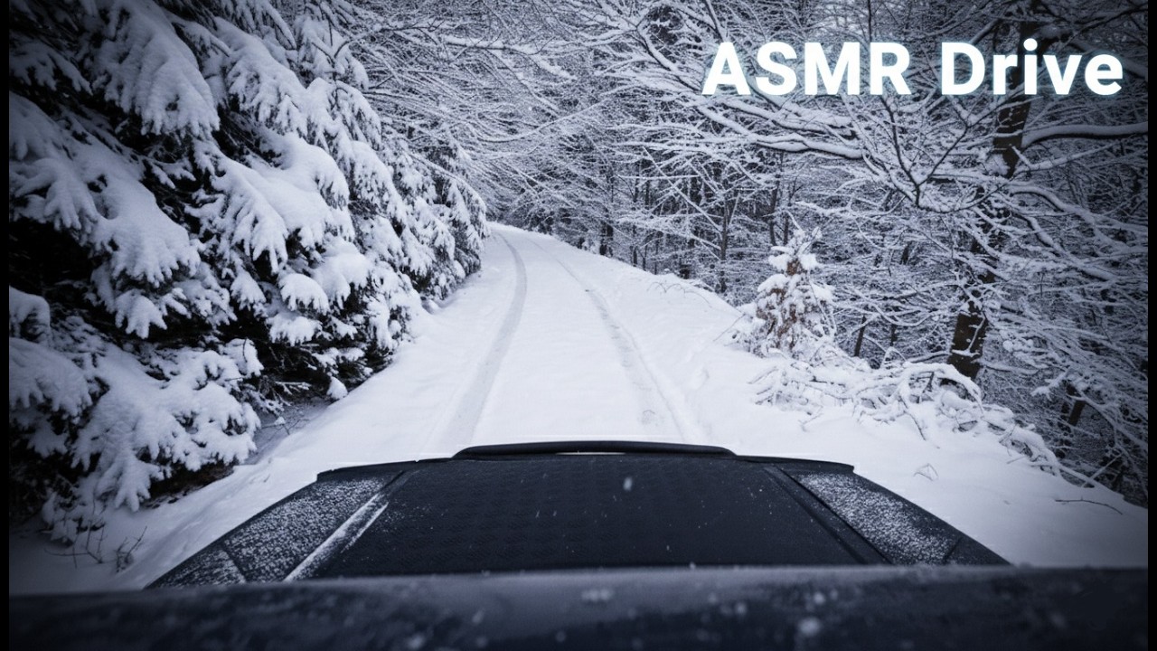 Lada Niva ASMR Winter drive Snowfall