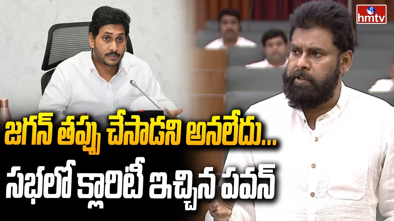 జగన్ తప్పు చేసాడని అనలేదు... సభలో క్లారిటీ ఇచ్చిన పవన్ | Pawan Kalyan About Tirumala Laddu | hmtv