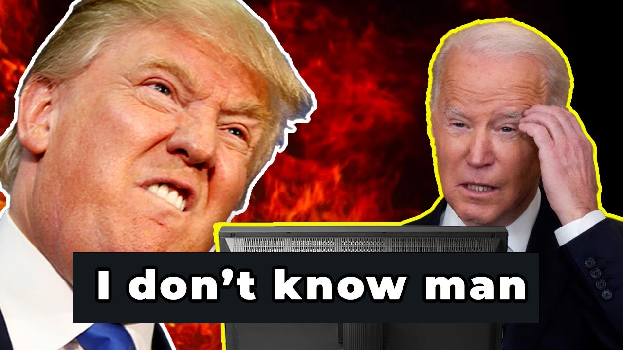 Trump Helps Biden with computer - AI Deepfake Meme