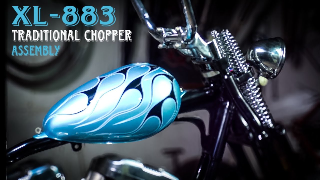 Harley Davidson XL 883 Traditional Chopper Reborn assembly