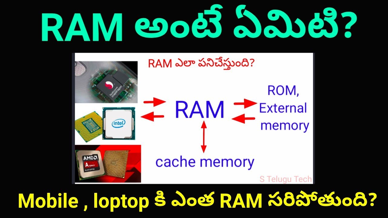 Mobile and computer RAM explain telugu || full details of ram telugu