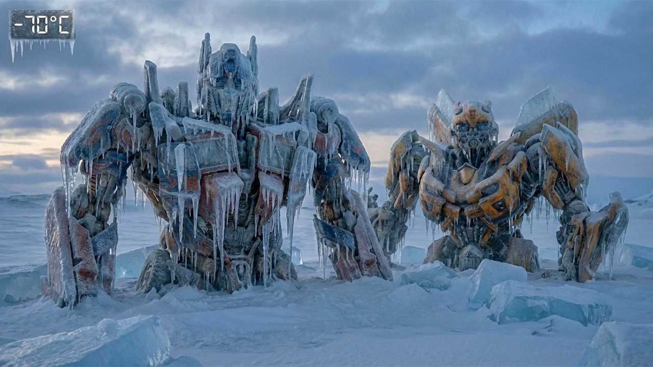 Optimus Prime and Bumblebee Frozen in Antarctica -70°C | Epic ASMR Salvage & Restoration