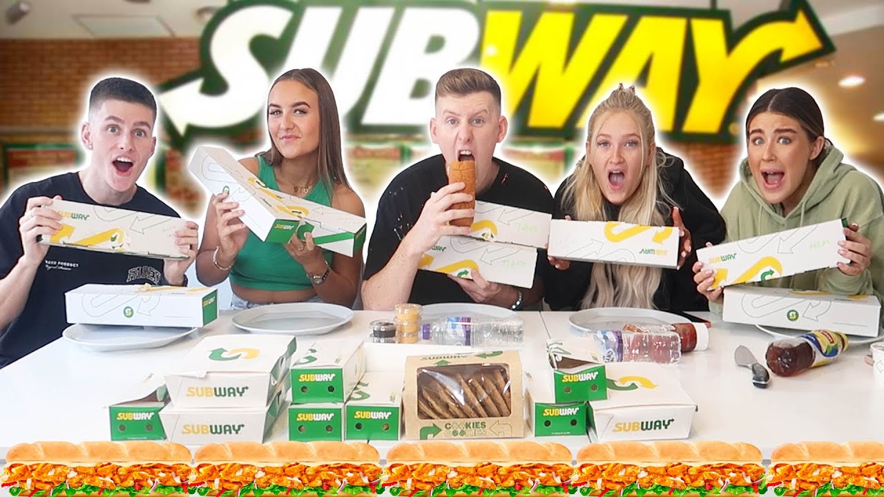 Last to STOP Eating SUBWAY Wins £1,000 - Challenge *VS YOUTUBERS*