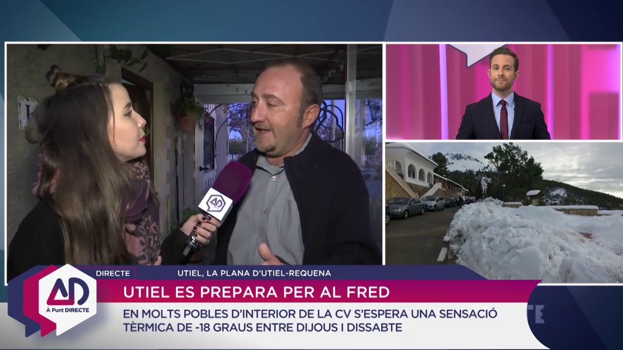 Roberto Iranzo, soci d'AVAMET, explica des d'Utiel l'entrada d'una massa d'aire polar