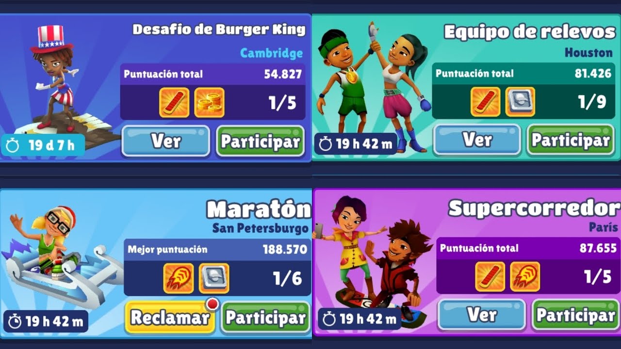 Event : Burger King & Tag Team & Marathon & Super Runner ( My Edition ) - Subway Surfers 3.7.0