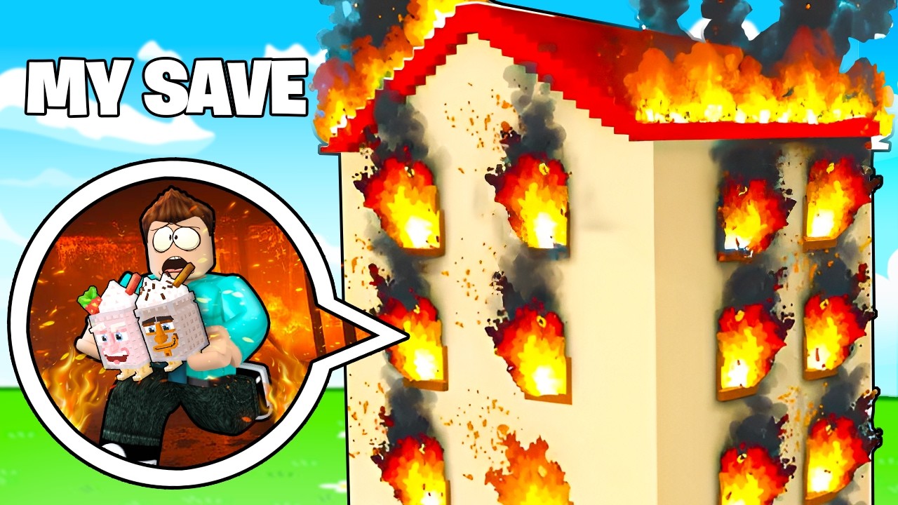 SAVE THE BRAINROT FROM BURNING TOWER IN ROBLOX !!