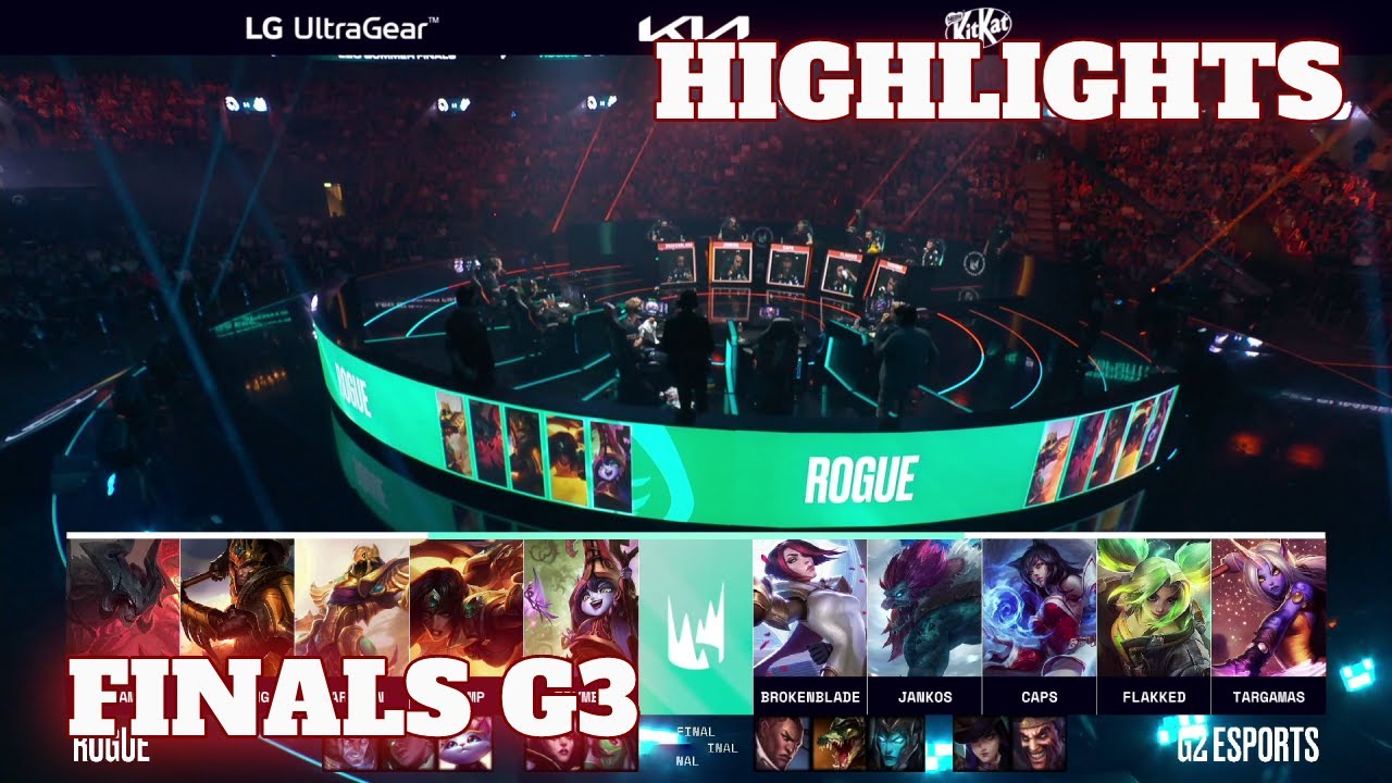 G2 vs RGE - Game 3 Highlights | Grand Finals S12 LEC Summer 2022 | G2 Esports vs Rogue G3