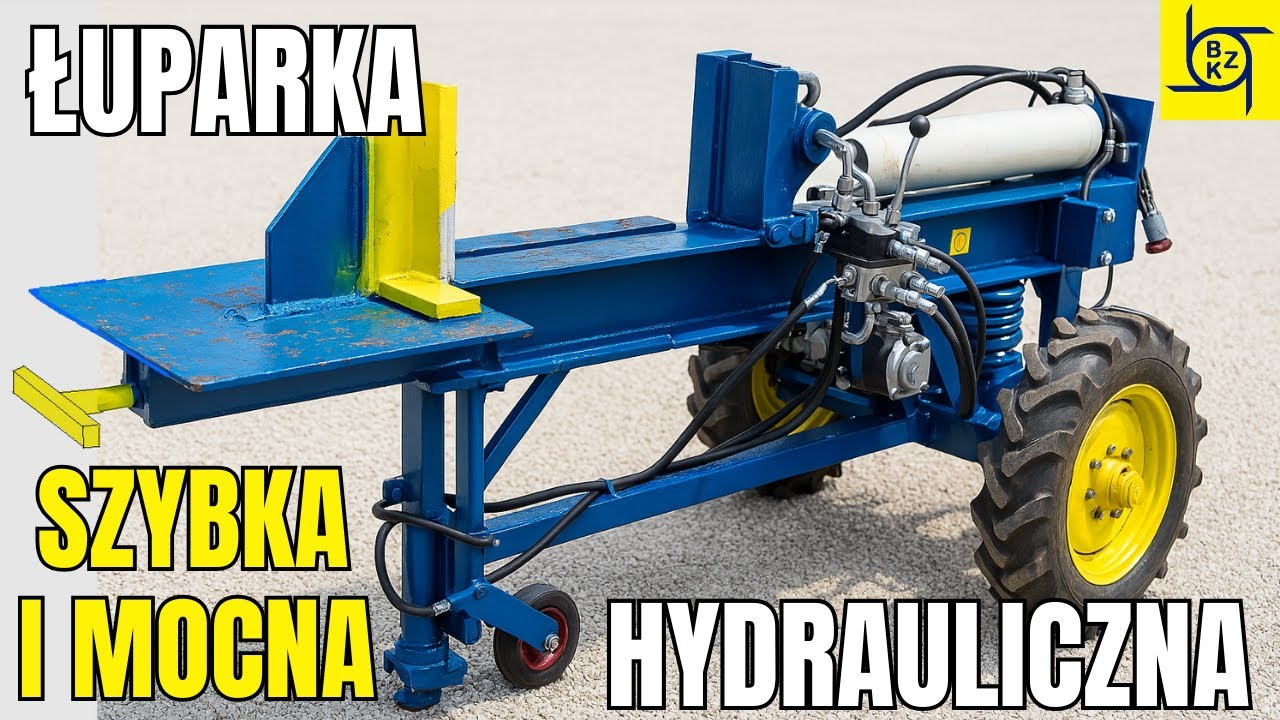 Łuparka hydrauliczna do drewna (mocna i szybka) - Budowa i testy VLOG