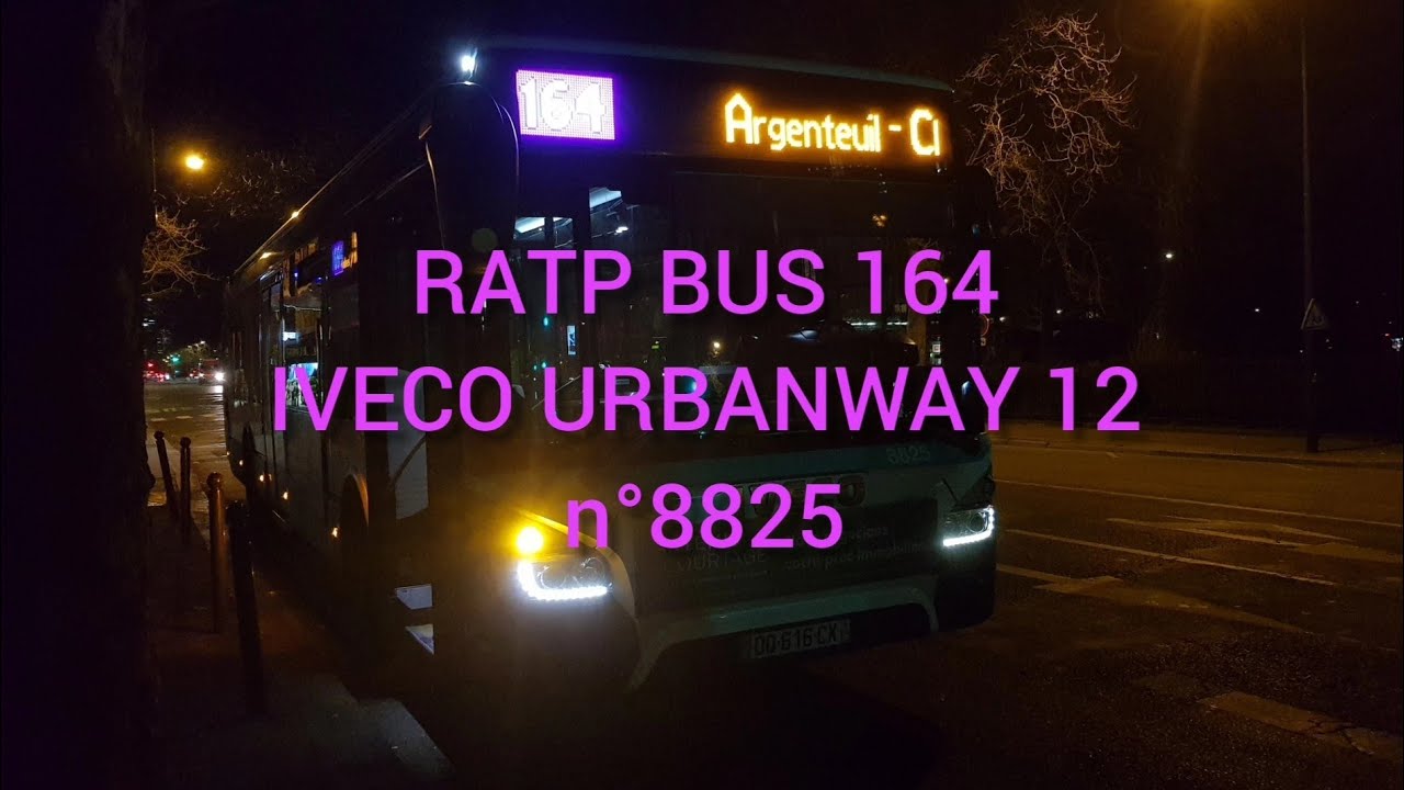 RATP: Bus 164 IVECO Urbanway 12 n°8825 《Voyage》