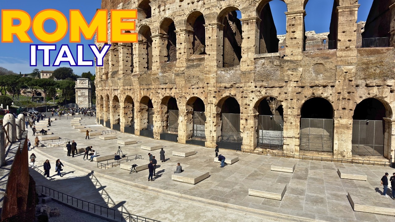 Rome Italy ☀️ NEW FLOOR FOT THE COLOSSEUM | Rome Sunny Walk