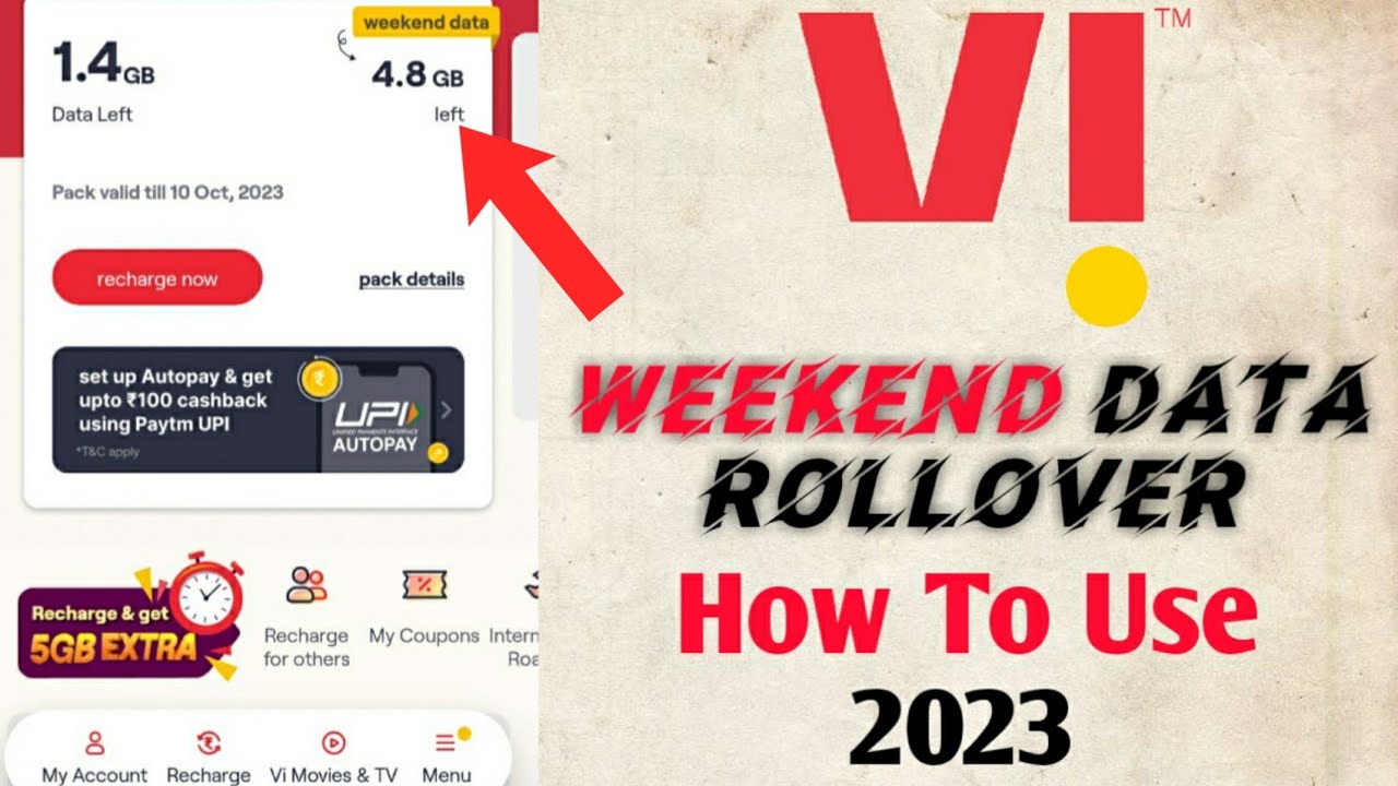 Vi weekend data rollover how to use 2023 | Vi weekend data rollover active kaise kare | Weekend data