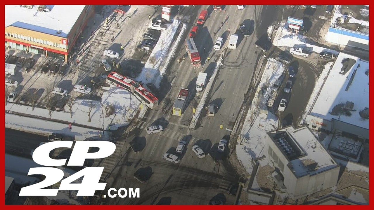 10 people taken to the hospital following crash involving transit bus in Brampton