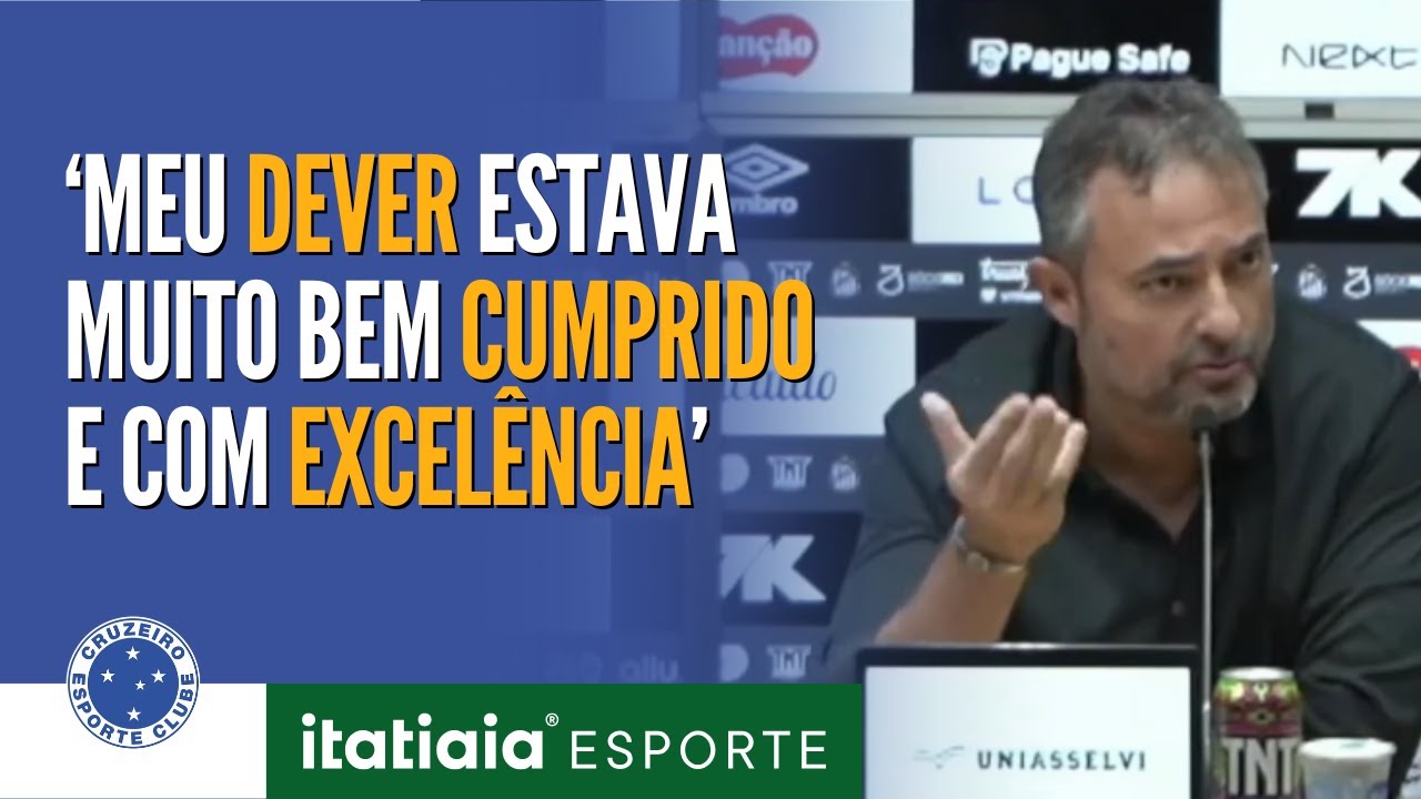 ALEXANDRE MATTOS FAZ PRONUNCIAMENTO PELA PRIMEIRA VEZ AP&Oacute;S SUA SA&Iacute;DA DO CRUZEIRO