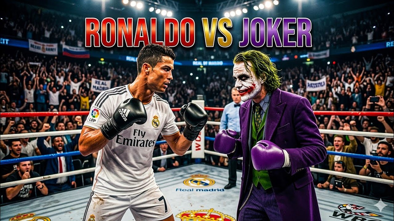 Epic Boxing Battle: Ronaldo vs Joker – Stadium Showdown! 