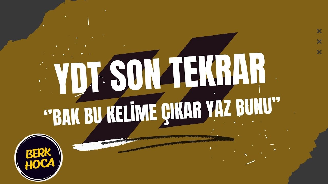 YDT & YKS-DİL TEKRAR KAMPI 6.GÜN
