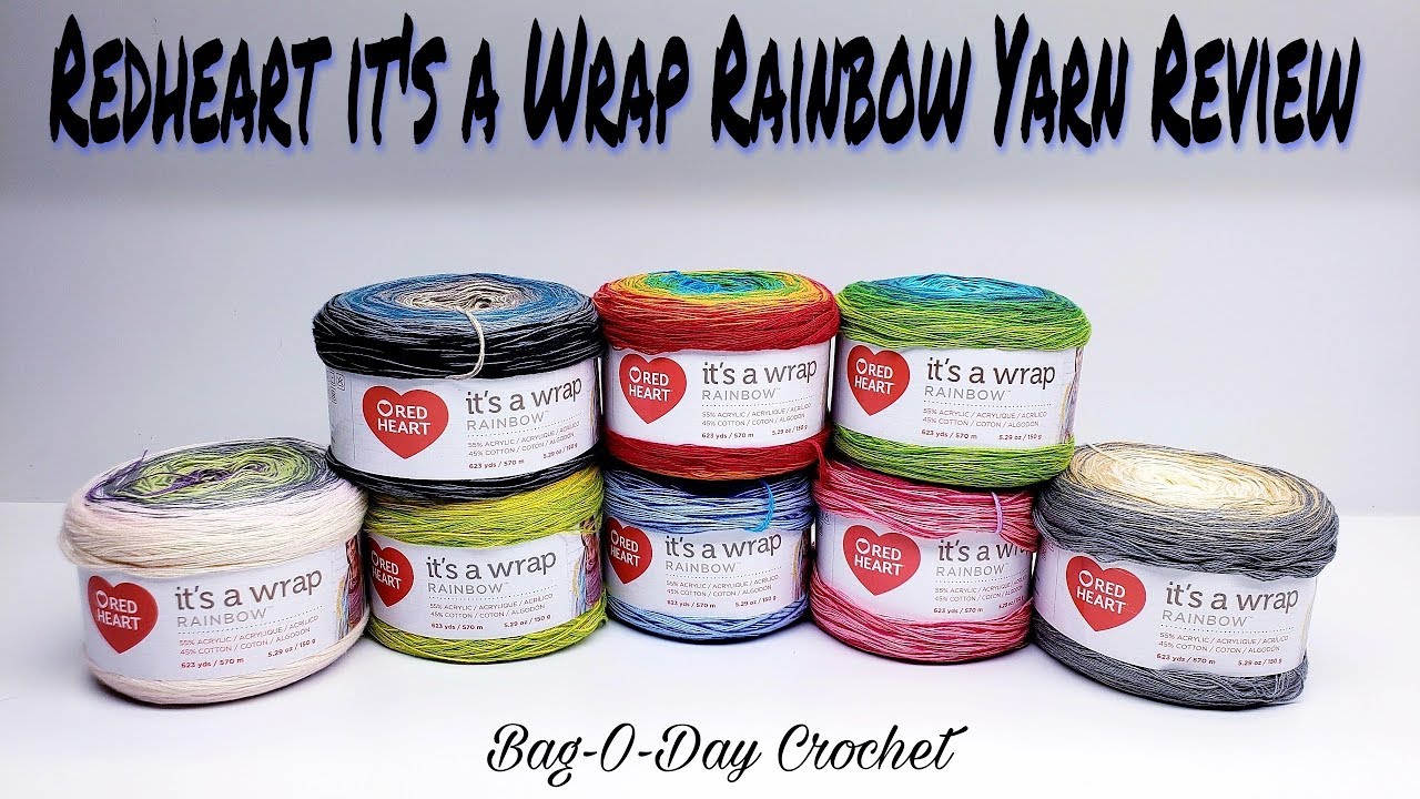 YARN UNBOXING - REDHEART YARN | IT'S A WRAP COLOR REVIEW | BAGODAY CROCHET