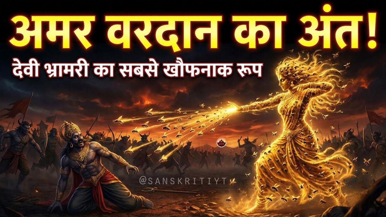 जब असुर को मारने के लिए देवी ने बनाई करोड़ों मधुमक्खियों की सेना! | अरुणासुर वध