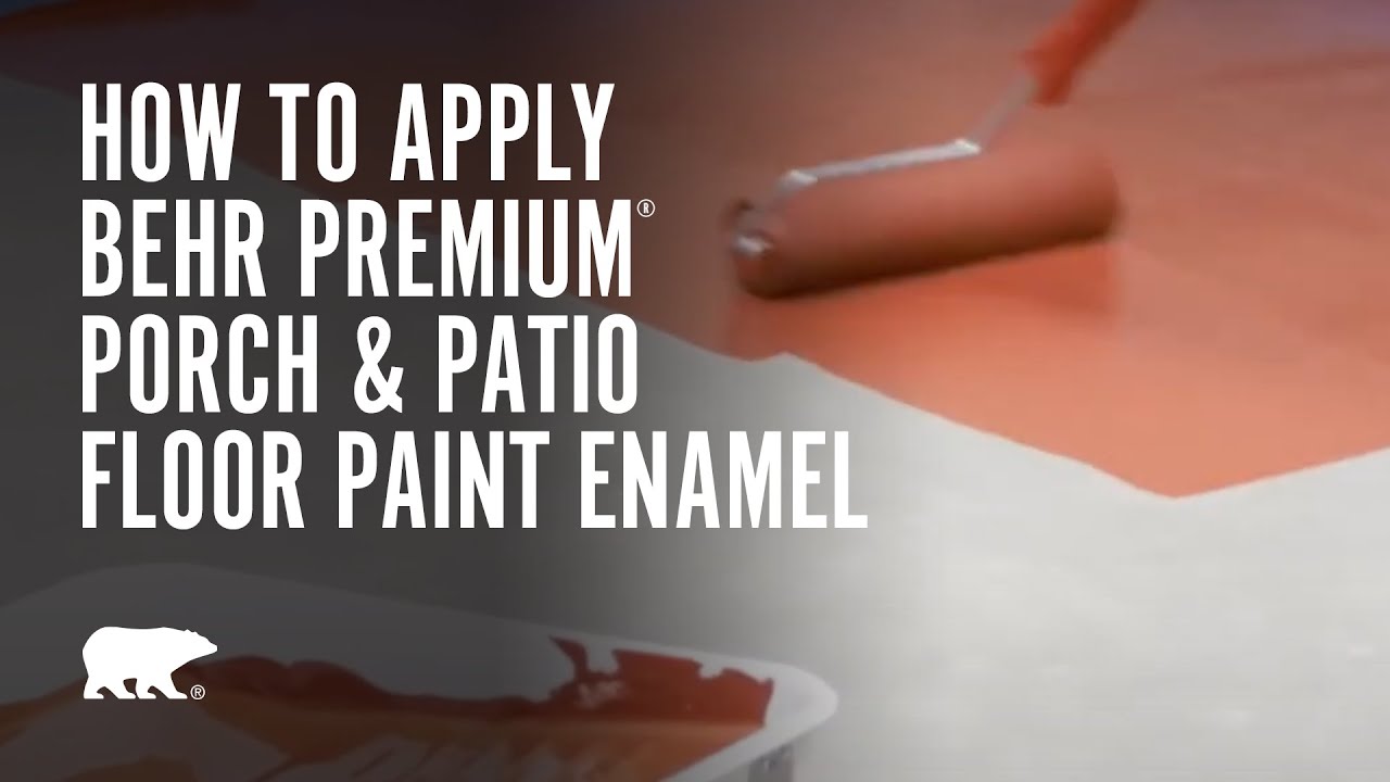 How to Apply BEHR PREMIUM&reg; Porch & Patio Floor Paint Enamel