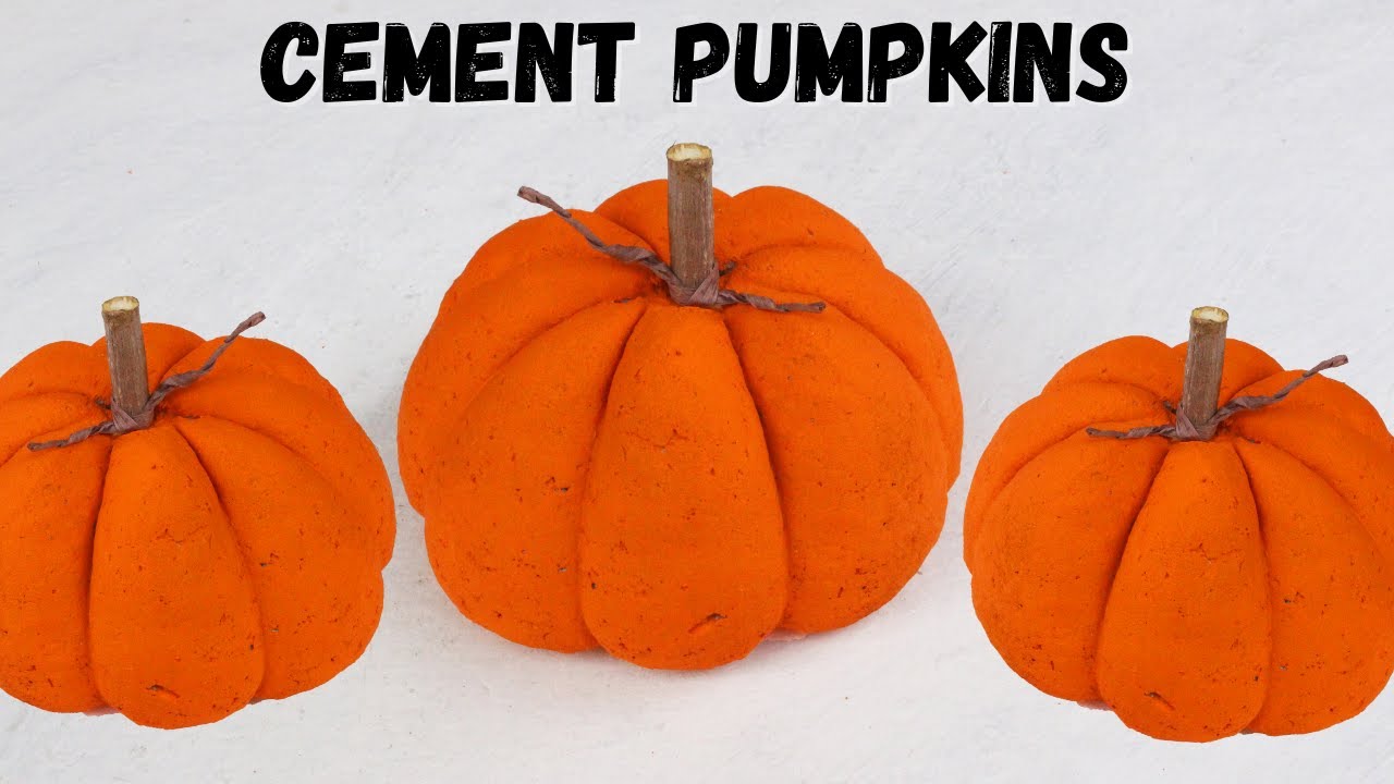 Cement Pumpkins using Papercrete 🎃