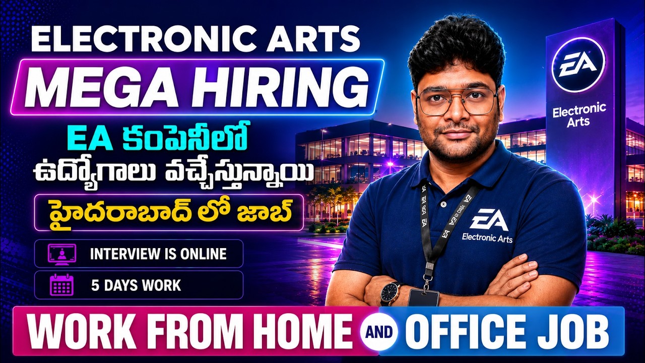 Urgent Work from Home & Office Job | Electronic Arts Recruitment 2026 | Latest Jobs in Telugu|Vidhey