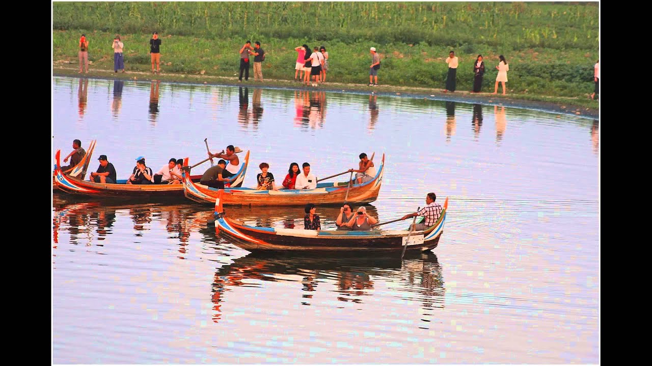 Myanmar. Taungthaman Lake and U Bein bridge