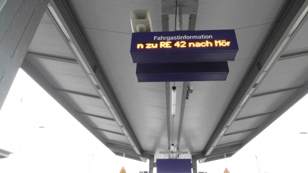 Fahrgastinformation aus dem Bahnhof Rheinhausen