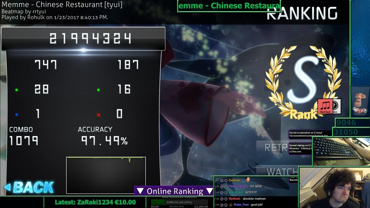 (One of my BEST scores) Memme - Chinese Restaurant [tyui] 97.49% HDHR FC