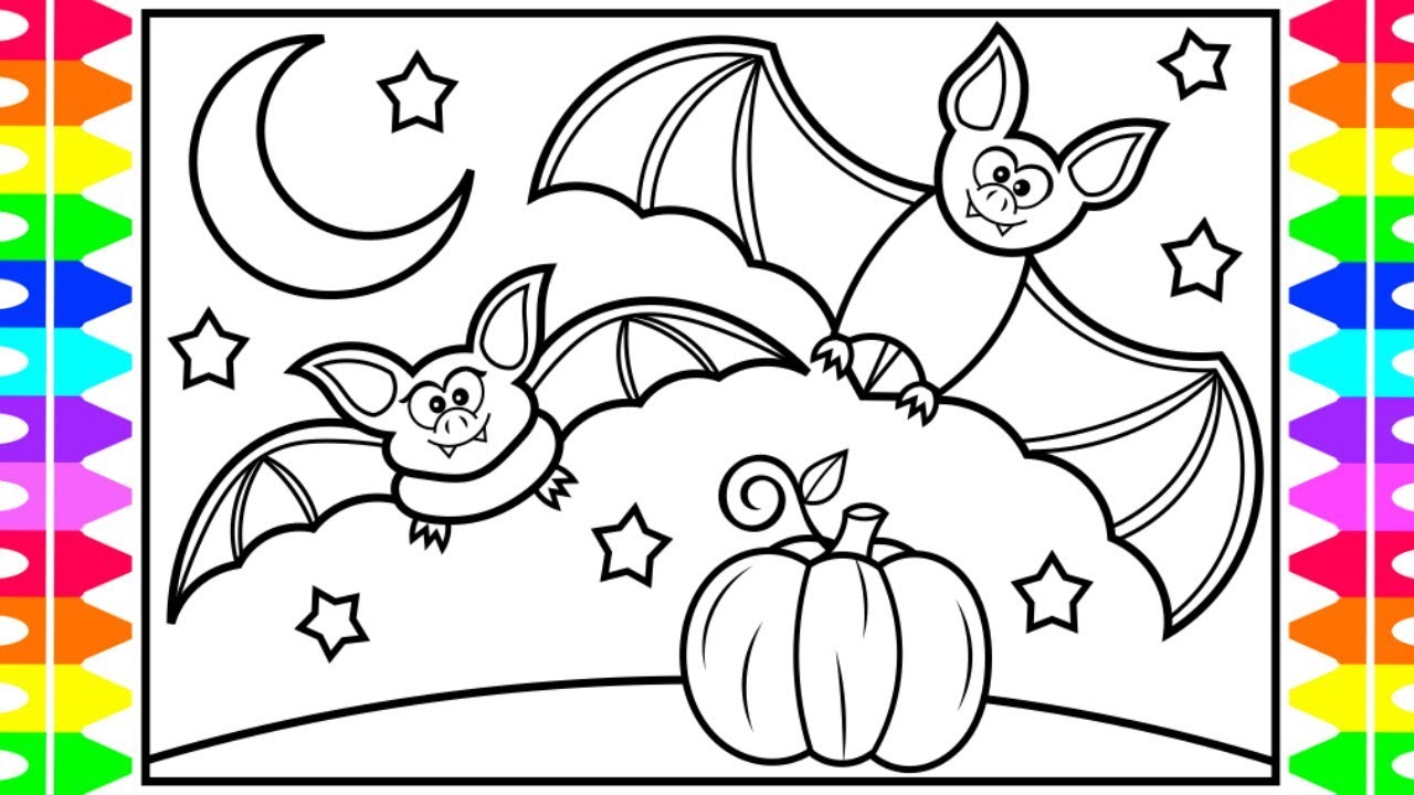 How to Draw HALLOWEEN Stuff for KIDS 🎃👻👀🦇Halloween Stuff Drawing and Coloring Pages for Kids
