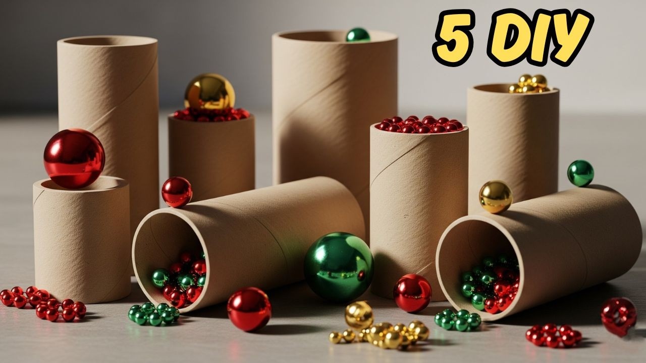 If You Love Crafts You Must See This! Christmas DIY from Paper Rolls and Beads 🎄Handmade Decor Ideas