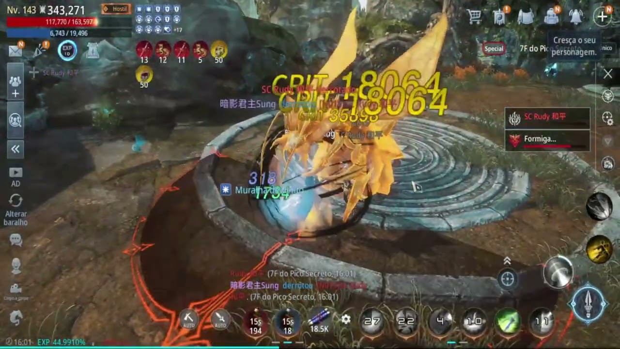 Mir4 pvp-Lancer 343k vs Maga 391k