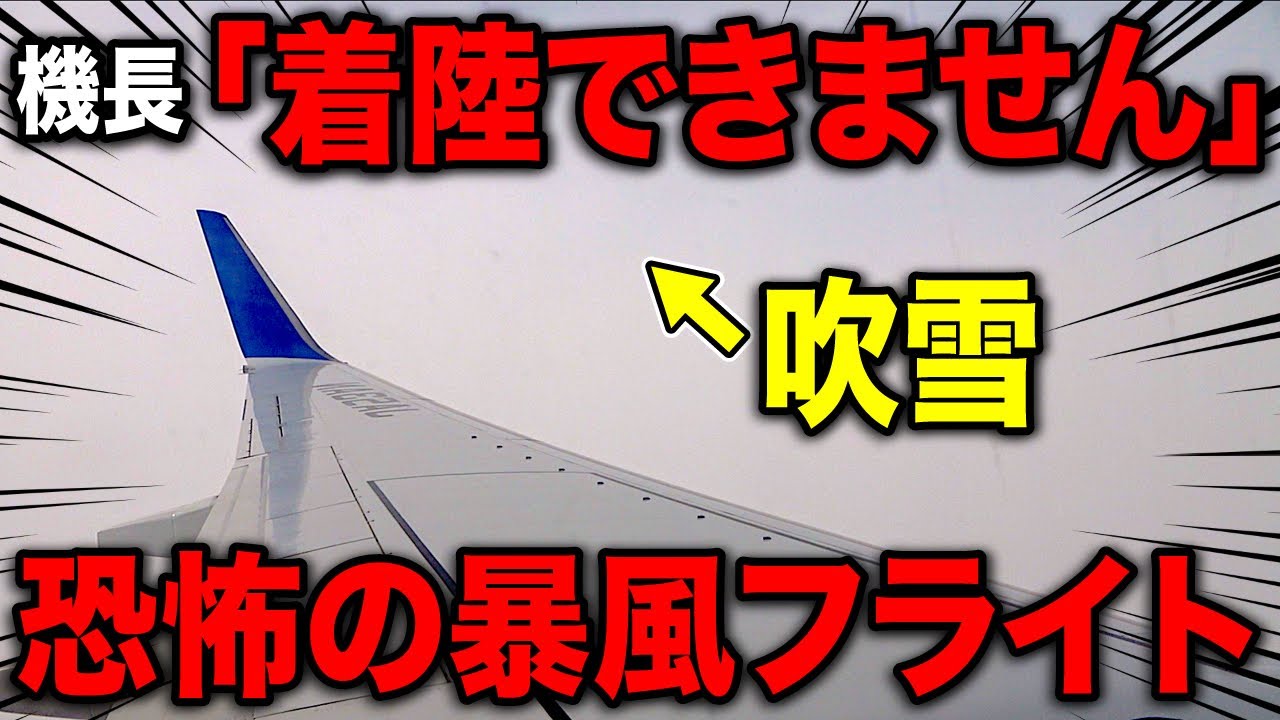 【恐怖】着陸できない！猛吹雪に突っ込む''暴風フライト''がヤバすぎた
