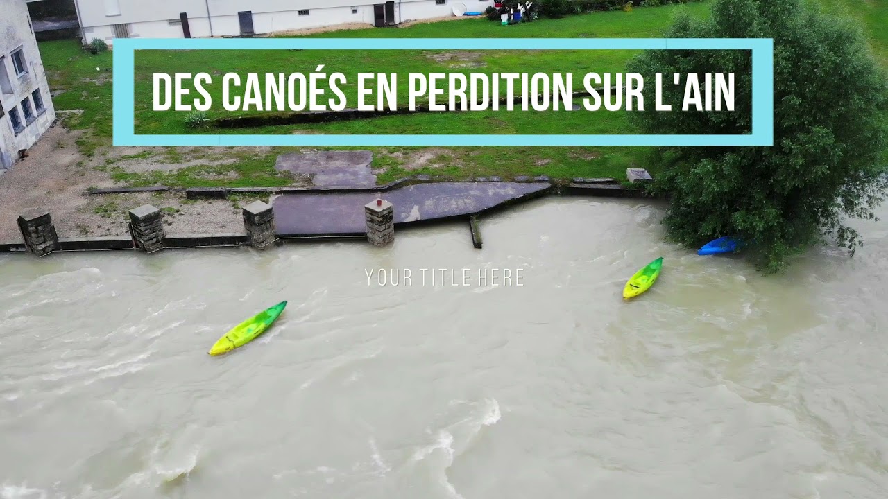 Crue de l'Ain vue depuis la commune de Pont-de-Poitte