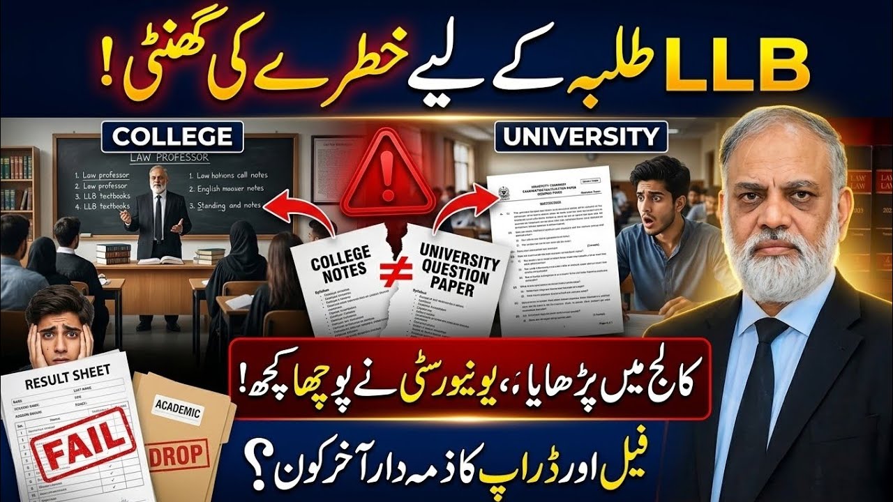 LLB Students in Crisis! 🚨 Out-of-Syllabus Papers, Failing & Dropping Out | Pakistan Legal Education