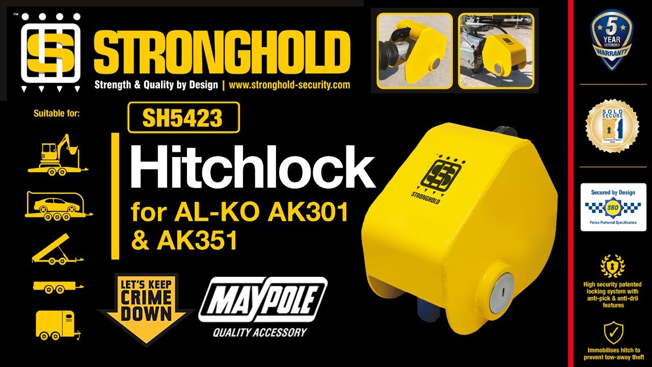 SH5423 Stronghold Hitchlock For ALKO AK301 & AK351 Hitches | Stronghold Security