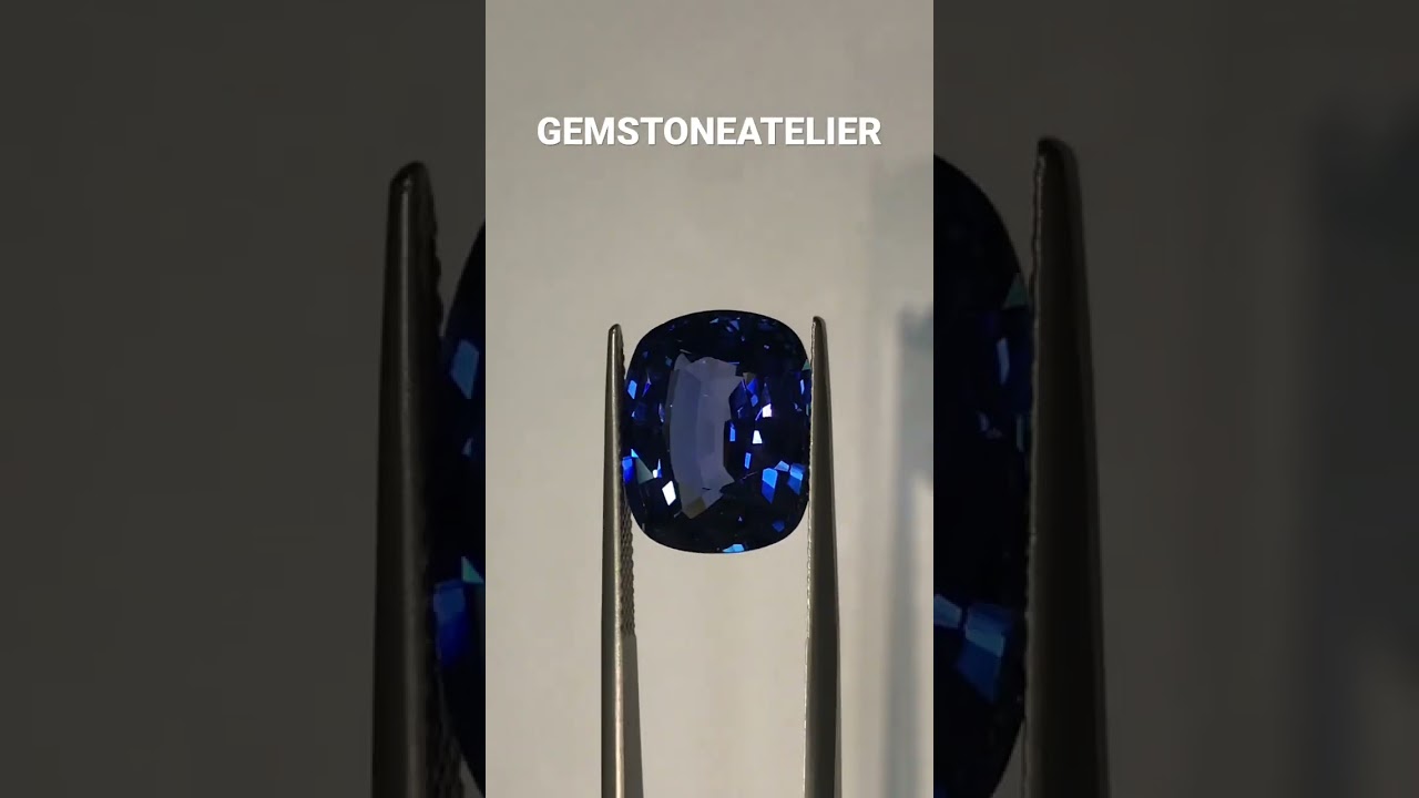 Top Quality Ceylon Blue Sapphire Cushion cut by Gemstoneatelier