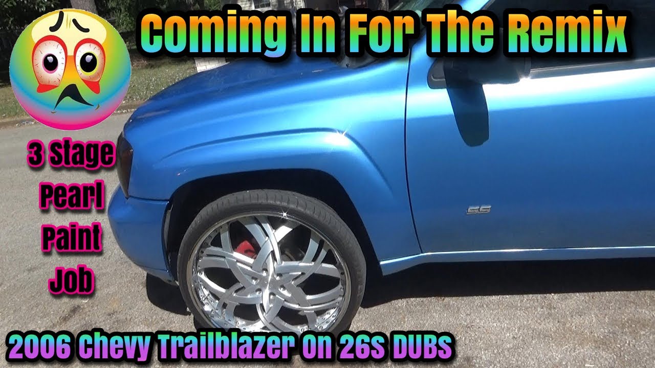 Color Change On The 6.0 Cammed Chevy Trailblazer On 26s DUBs - 3 Stage Pearl Paint Job Project Build