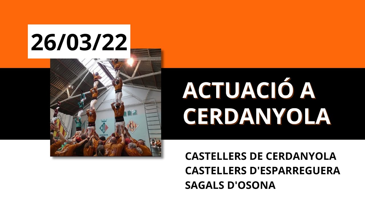 Diada de Castellers de Cerdanyola, amb Castellers d'Esparreguera I Sagals d'Osona