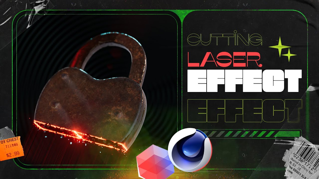 Laser Cutting Effect (cinema4d & redshift)