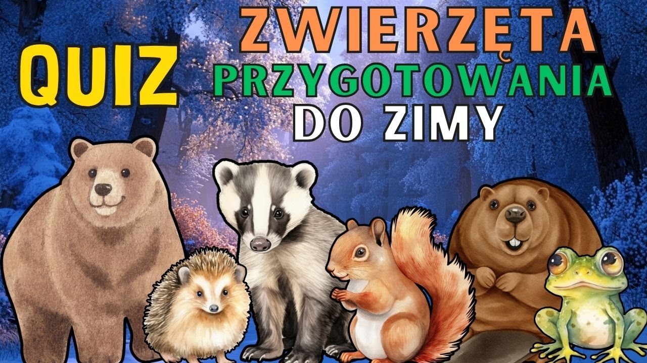 Quiz dla dzieci 👦👧 Co zwierzęta robią zimą? 🐻 Zabawa edukacyjna dla najmłodszych!🐿 + NIESPODZIANKA!✨