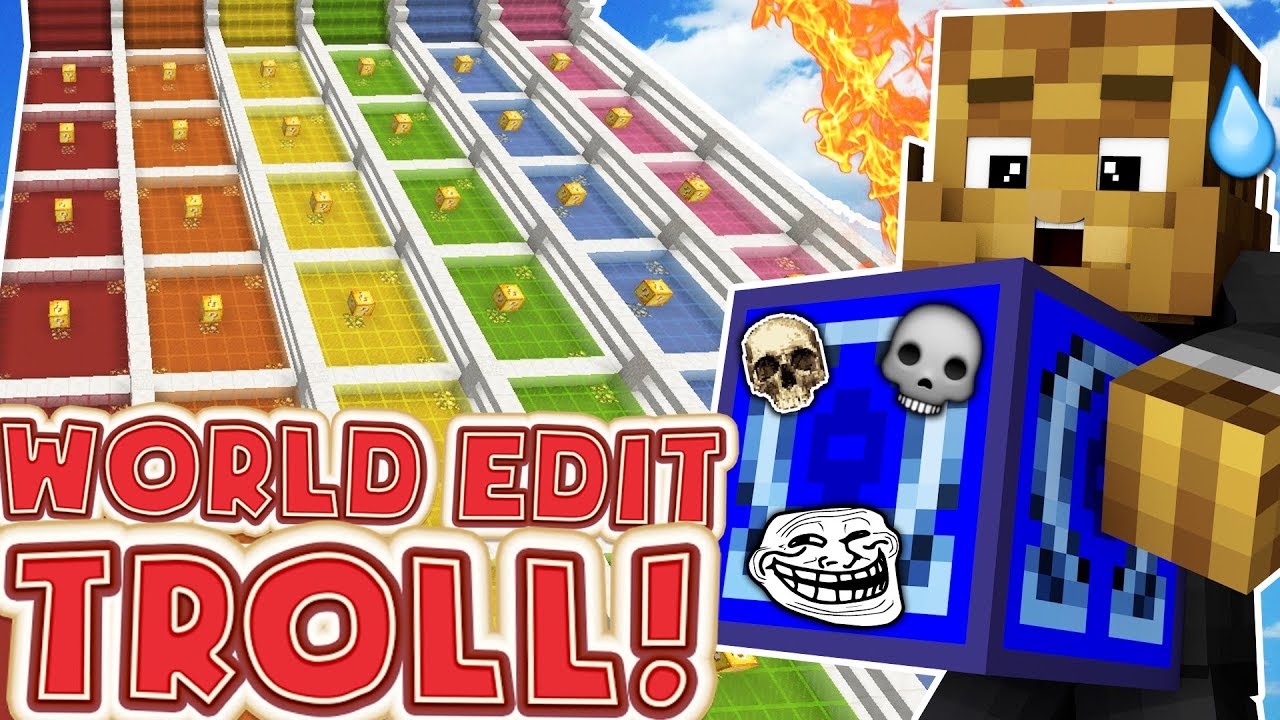 PRANKING EACHOTHER WITH WORLD EDIT - MINECRAFT LUCKY BLOCK RACE | JeromeASF
