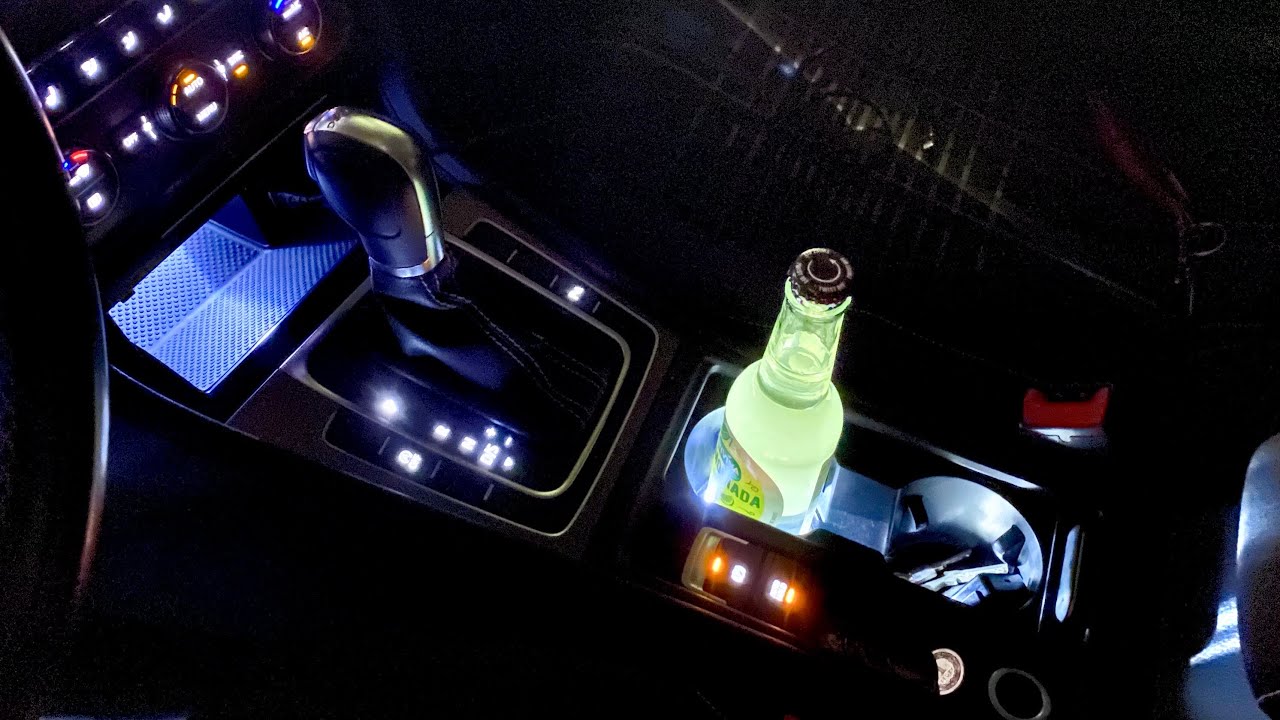 VW Golf MK7 (5G) cup holders and front cubby LED backlight