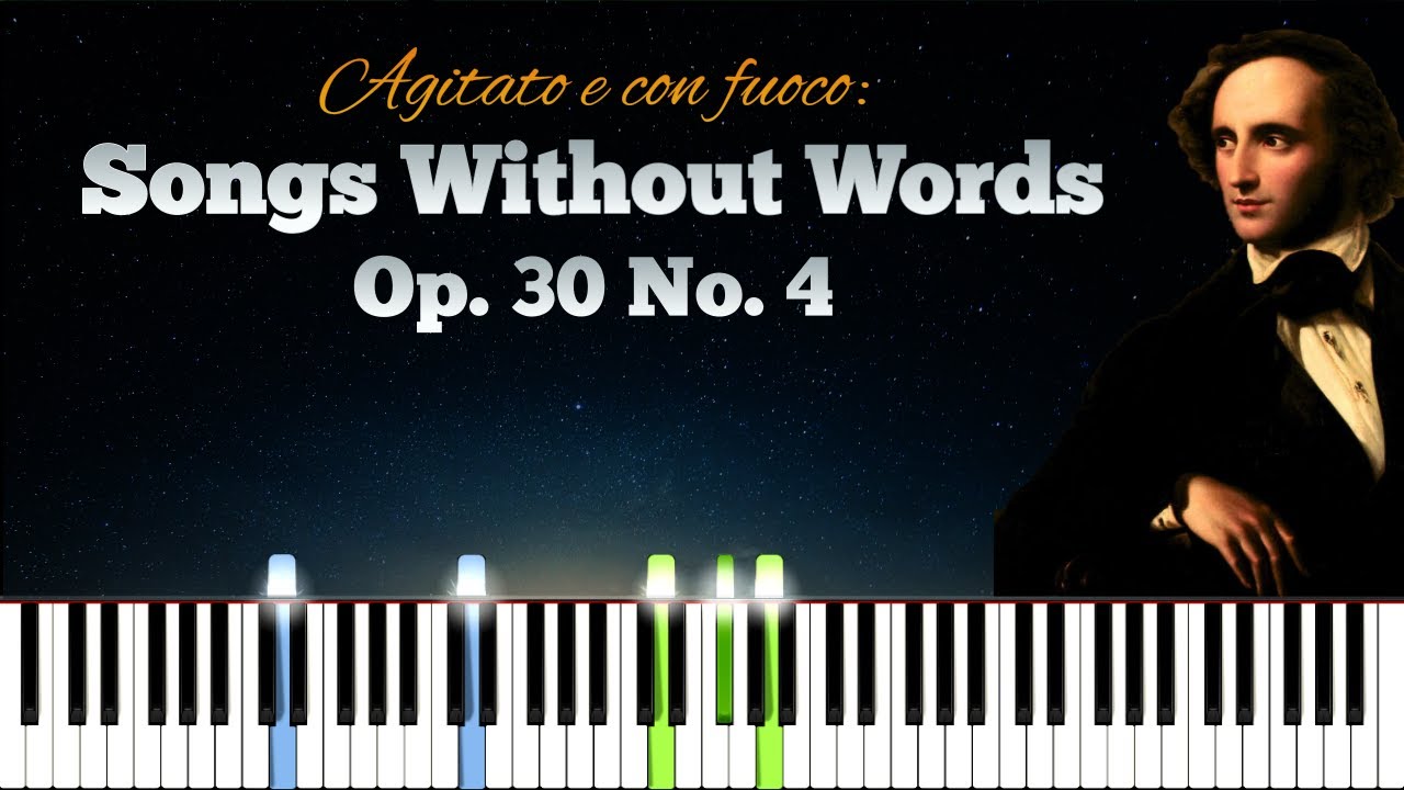 Songs Without Words: Op. 30 No. 4 - Mendelssohn | Piano Tutorial | Synthesia | How to play