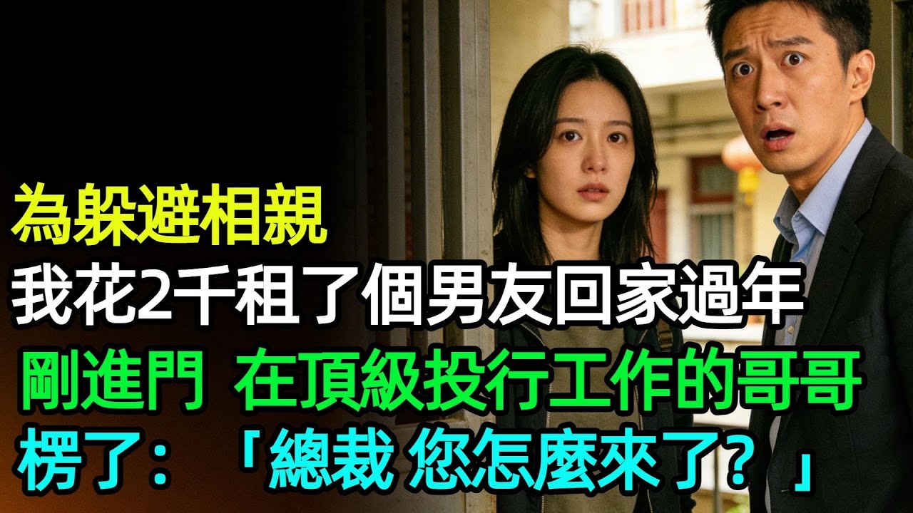 為躲避相親，我花2千租了個男友回家過年，剛進門，在頂級投行工作的哥哥楞了：「總裁 您怎麼來了？」#奇聞#故事#完結文