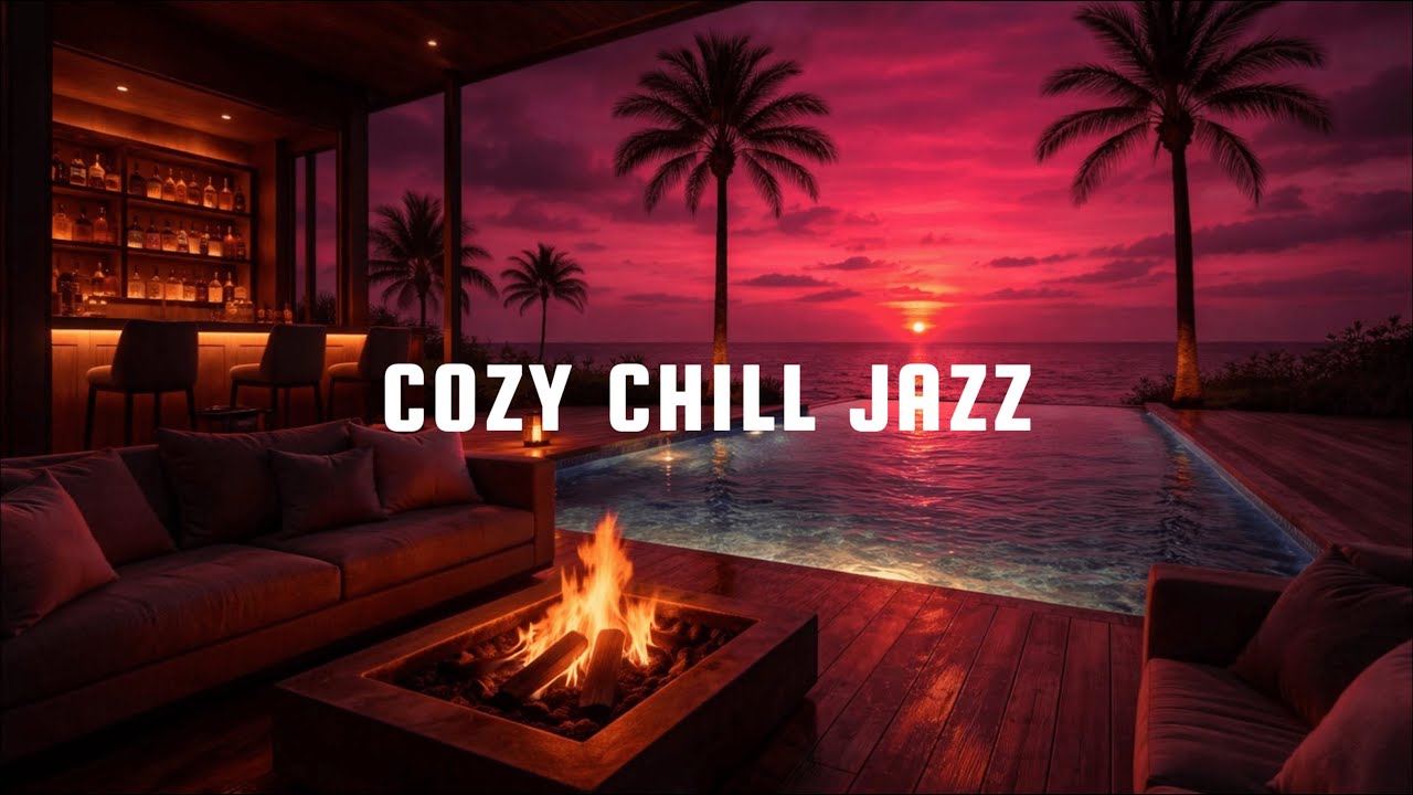 Smooth Jazz Lounge | Relaxing Background Music at Sunset (1 Hour)