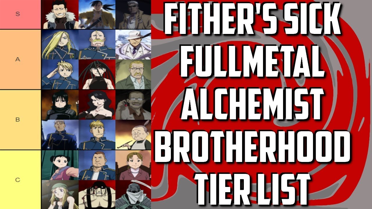 Fither's Sick Fullmetal Alchemist Brotherhood Character Tier List