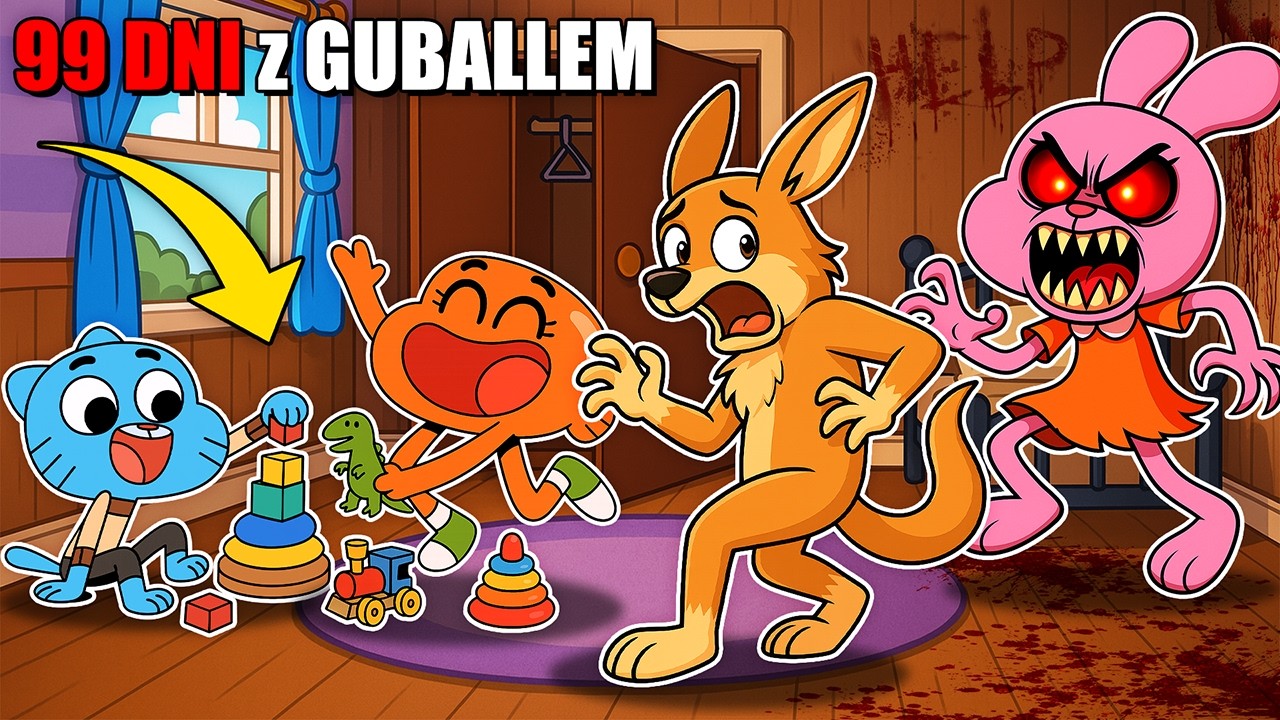 ZOSTAŁEM OPIEKUNKĄ RODZINY GUMBALLA, ale to HORROR w Roblox!